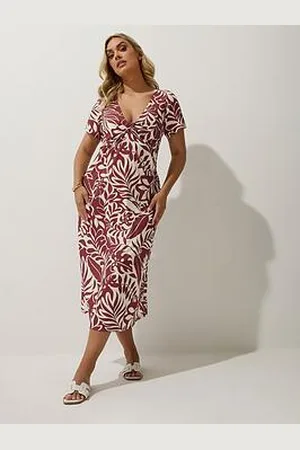 Yours Curve Leaf Knot Dress
