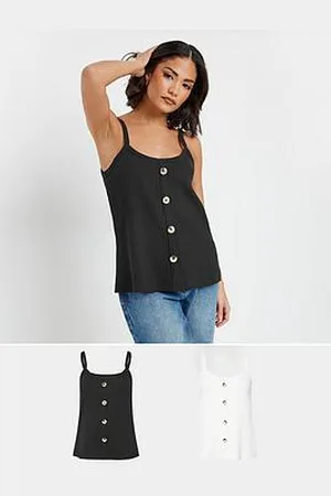 PixieGirl Petite 2 Pack Button Front Rib Vest