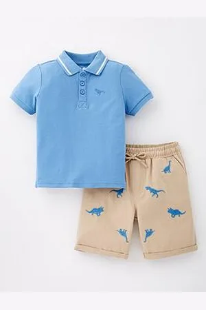 Very Boys Polo And Embroidered Short Set