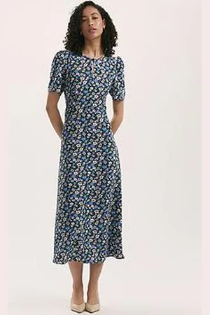 Finery London Marie Midi Dress - Blue