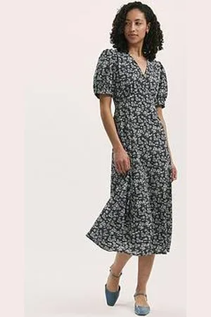 Finery London Colette Midi Dress - Black