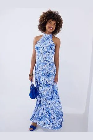 Joe Browns Petite Sasha Floral Print Halterneck Dress