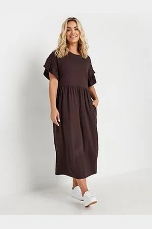 Yours Curve Frill Cotton Midaxi Dress