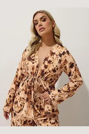 Yours Curve Woven Tie Front Top