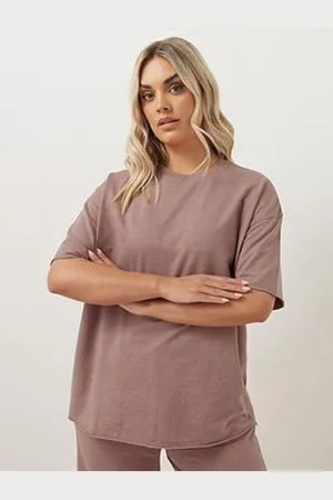 Yours Curve Acid Wash Sweat T-Shirt & Trouser Set