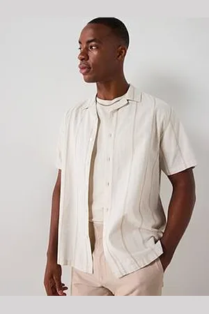 Very Man Short Sleeve Revere Stripe Shirt