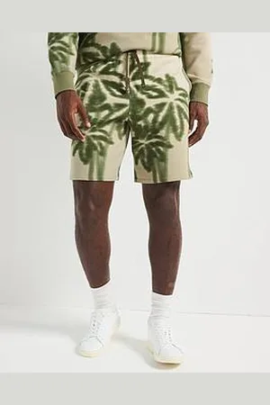Armani Exchange Large Palm Print Sweat Shorts