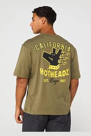 HUGO BOSS Blue Nagulop Dog Back Graphic Relaxed Fit T-Shirt - Green