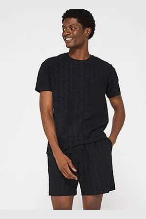 Emporio Armani Terry Tonal Printed Crew Neck T-Shirt