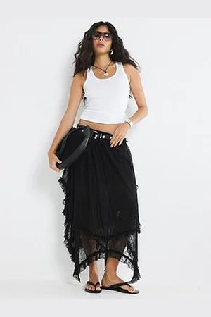 River Island Lace Hem Skirt