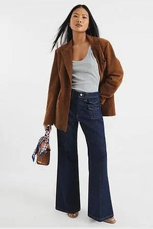River Island Petite High Rise Relaxed Flare Jean