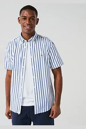 Tommy Hilfiger Flex Poplin Stripe Shirt Short Sleeve Shirt