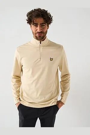 Lyle & Scott Mens Golf Course Midlayer-Sesame