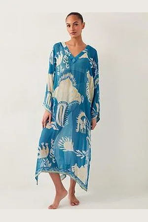 Monsoon Amisha Print Cover Up - Teal