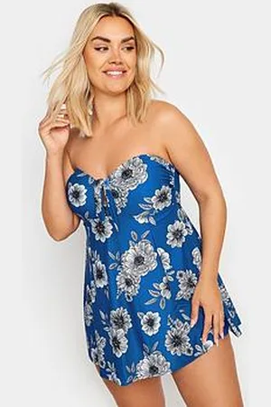 Yours Curve Ocean Tropic Knot Front Bandeau Swimdress