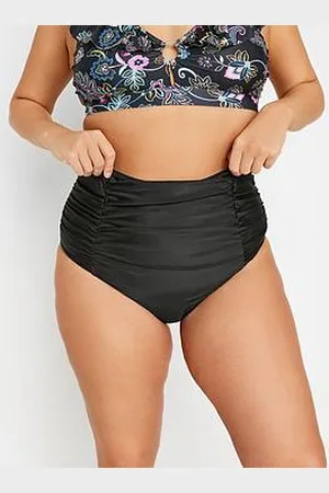 Yours Curve High Waist Ruched Bikini Brief