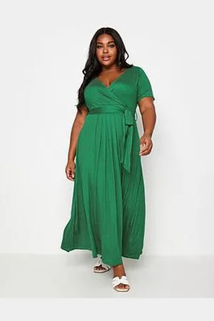 Yours Curve Dot Print Wrap Maxi Dress