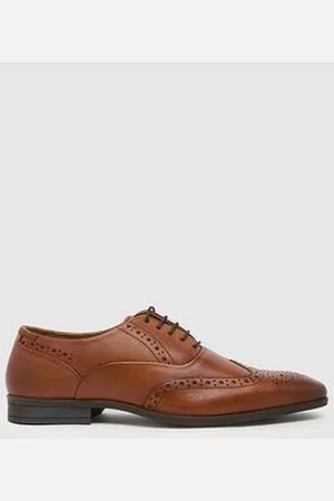 Schuh Row Leather Lace Up Brogue Shoe
