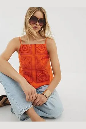 River Island Broderie Top