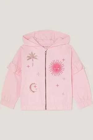 Monsoon Girls Embroidered Back Summer Hoodie