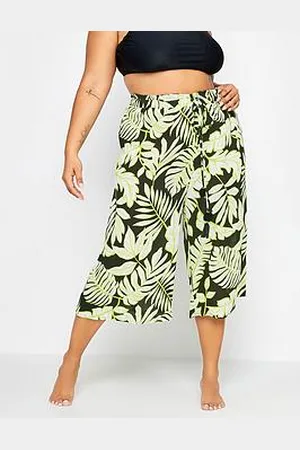 Yours Curve Graphic Leaf Culotte