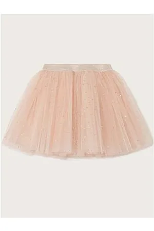 Monsoon Girls Tutu Spot Tulle Skirt - Champagne