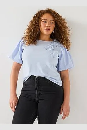 Very Puff Sleeve 3D Floral Top