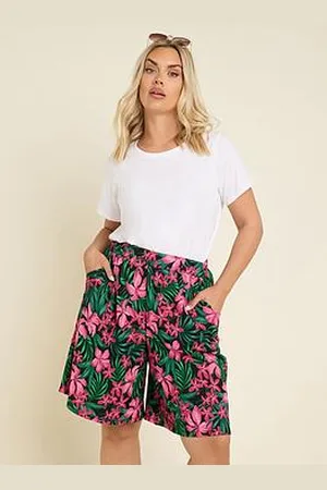 Yours Curve Crinkle Jersey Short