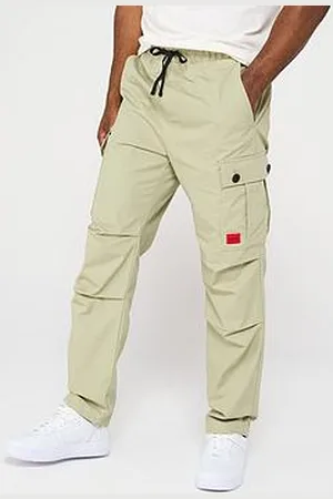 HUGO BOSS Garlo233 Regular Fit Drawstring Cargo Pants - Green