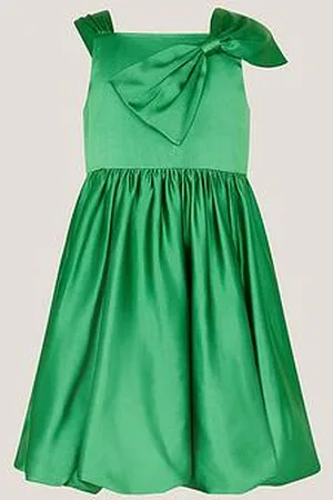 Monsoon Girls Freya Bow Strap Satin Party Dress