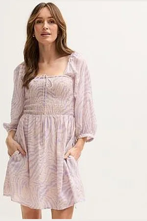 Lily & Lionel Lucy Shirred Bodice Mini Dress - Multi