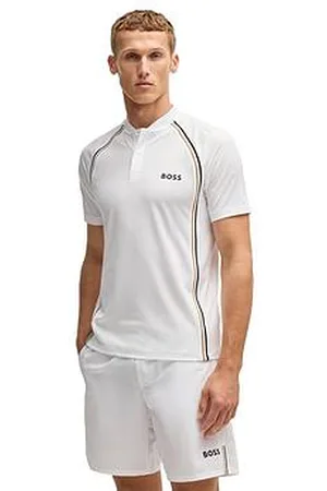 HUGO BOSS Mens Golf Pariq Mesh Slim Fit Polo