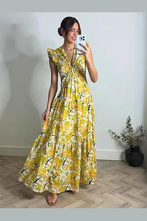 Style Cheat Indie Cut Out Tiered Midi Dress