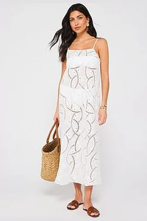 Very All Over Embroidered Strappy Beach Dress