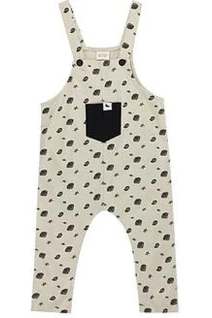 TURTLEDOVE Kids Shell Print Dungarees - Sand