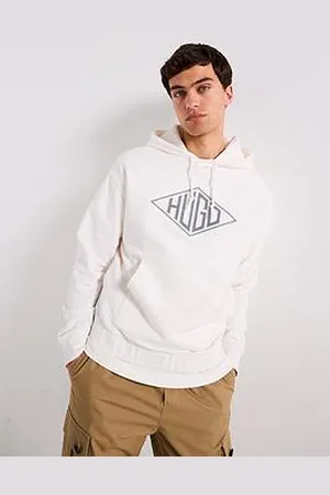 HUGO BOSS Dacorolo Relaxed Flocked Geo Logo Overhead Hoodie