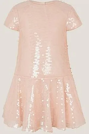 Monsoon Girls Sequin Drop Waist Dress