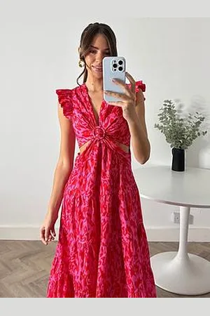 Style Cheat Indie Cut Out Tiered Midi Dress