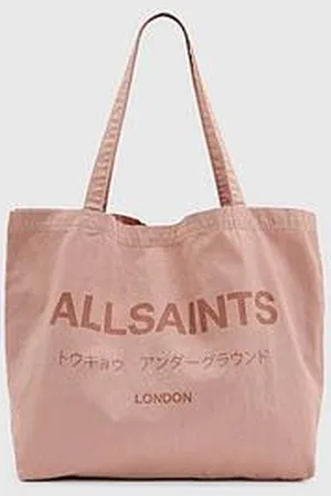 AllSaints Underground Logo Printed Tote Bag