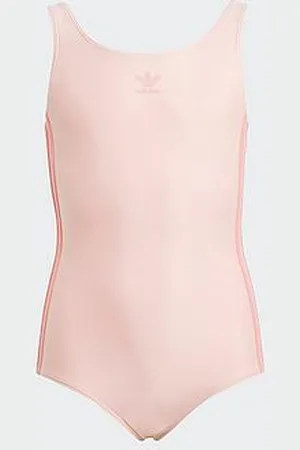 adidas Kids Girls Originals 3 Stripe Swimsuit - Pink
