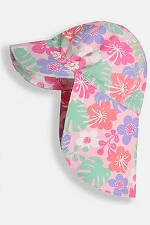 JoJo Maman Bébé Girls Tropical Sun Protection Hat