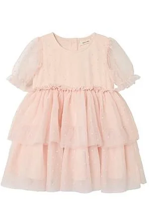 Lil Atelier Mini Girls Tulle Layered Short Sleeve Dress