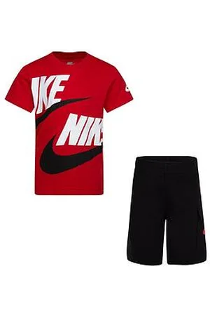 Nike Kids Boys Cargo Short And S/S T-Shirt Set - Black/