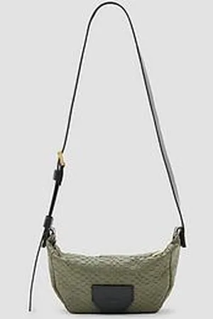 AllSaints Madea Snake Effect Leather Crossbody Bag
