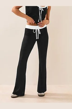 PixieGirl Petite Contrast Waist Flare Legging