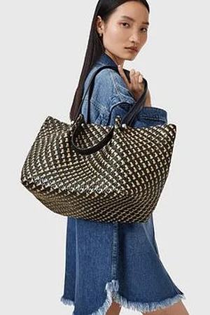 AllSaints Allington Straw Tote Bag