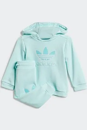 adidas Infant Unisex Hoodie Set Big Logo Execution - Turquoise