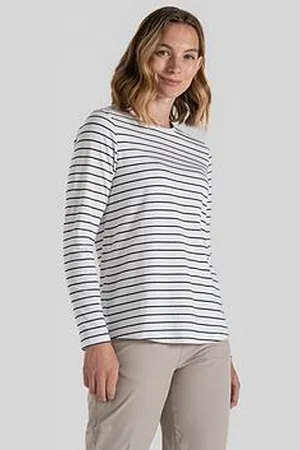 Craghoppers Womens Nosilife Akona Long Sleeved Top -Blue Stripe