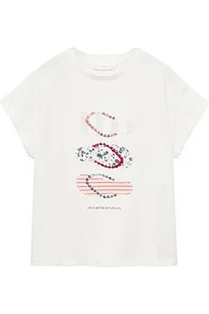 MANGO Girls Flip Flop Short Sleeve Tshirt