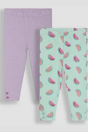 JoJo Maman Bébé Girls 2-Pack Watermelon Leggings